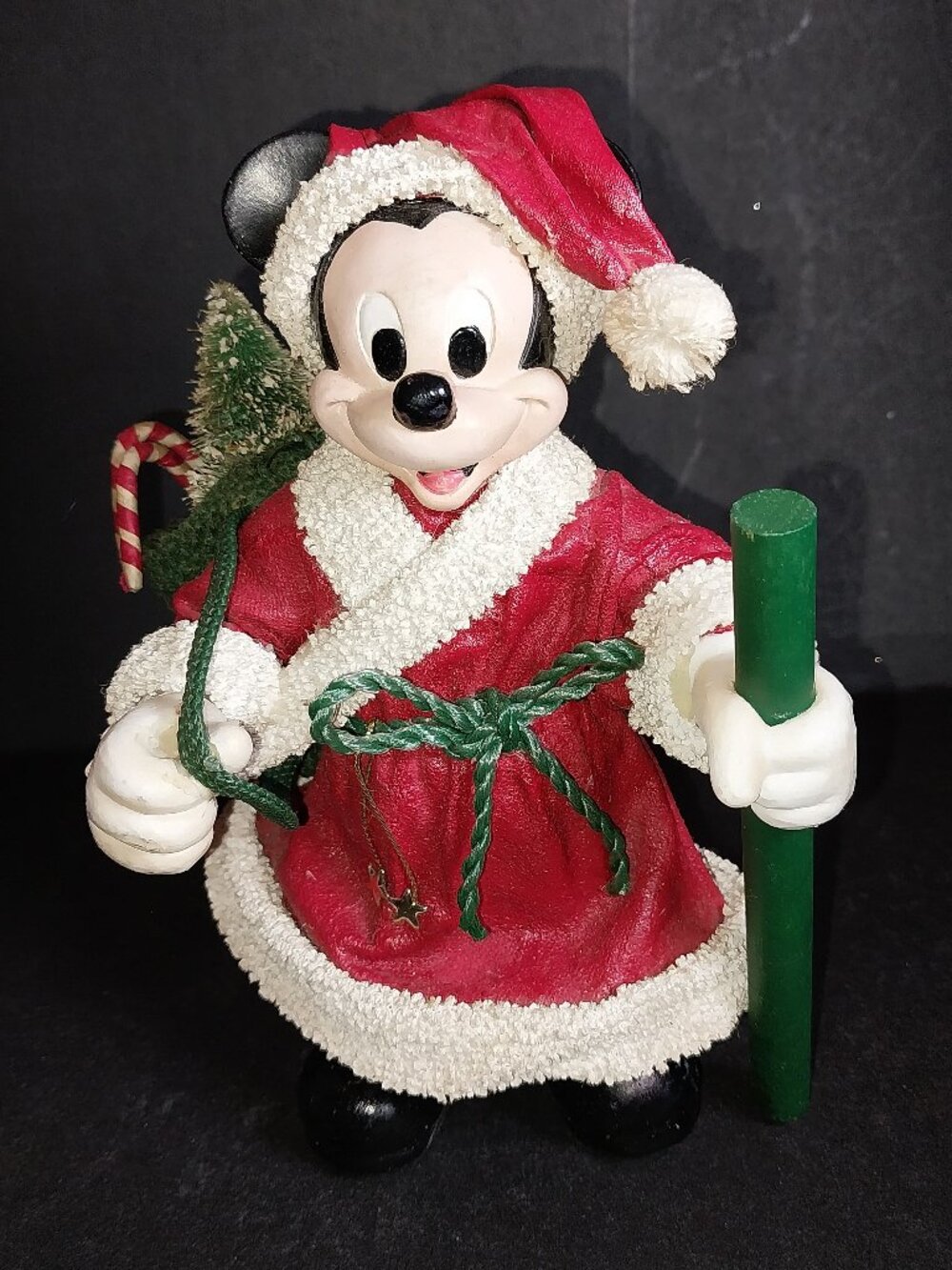 Walt Disney Co Santa 8" Mickey Mouse Kurt Adler Fabric Mache